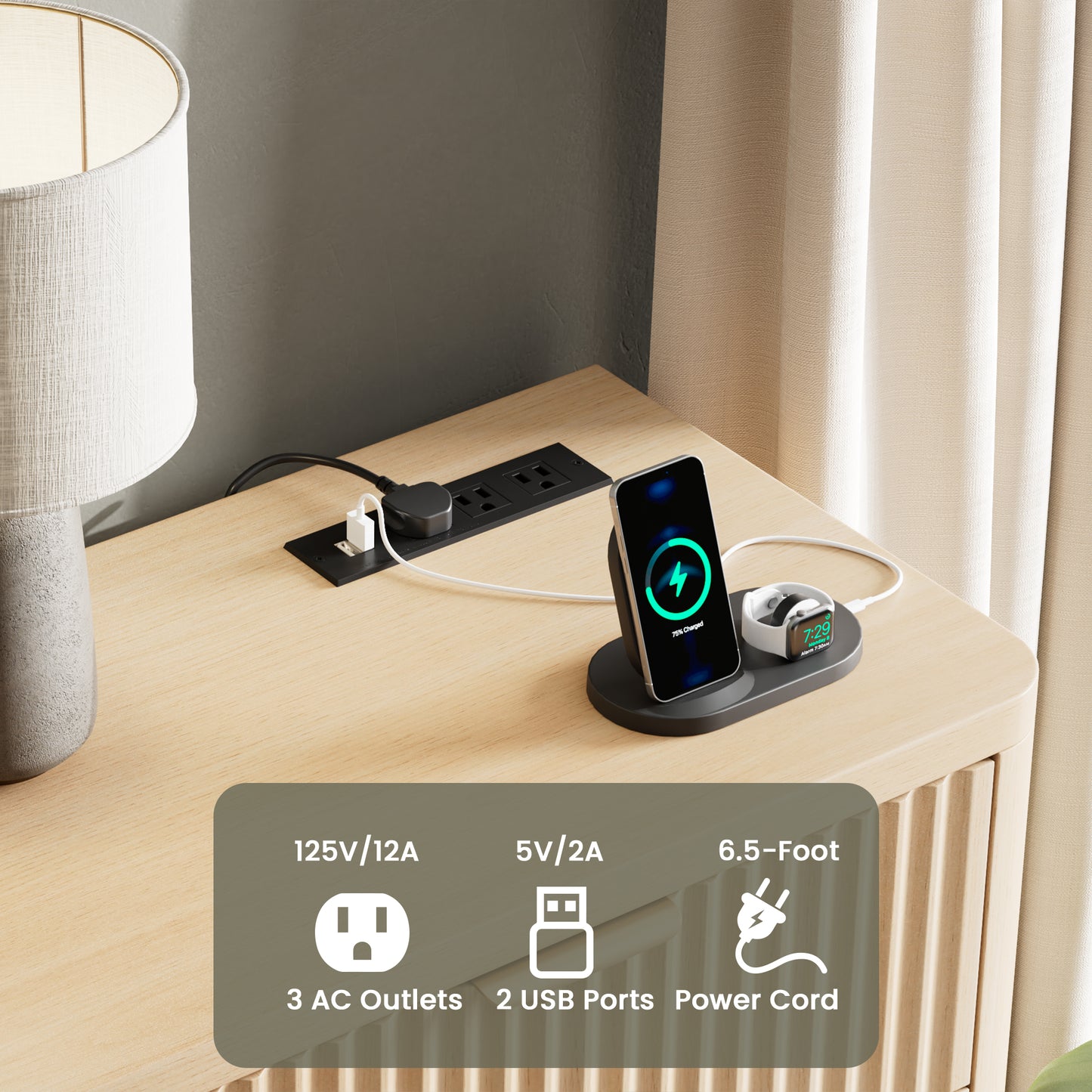 HAIOOU Fluted 6 Drawers Dresser for Bedroom