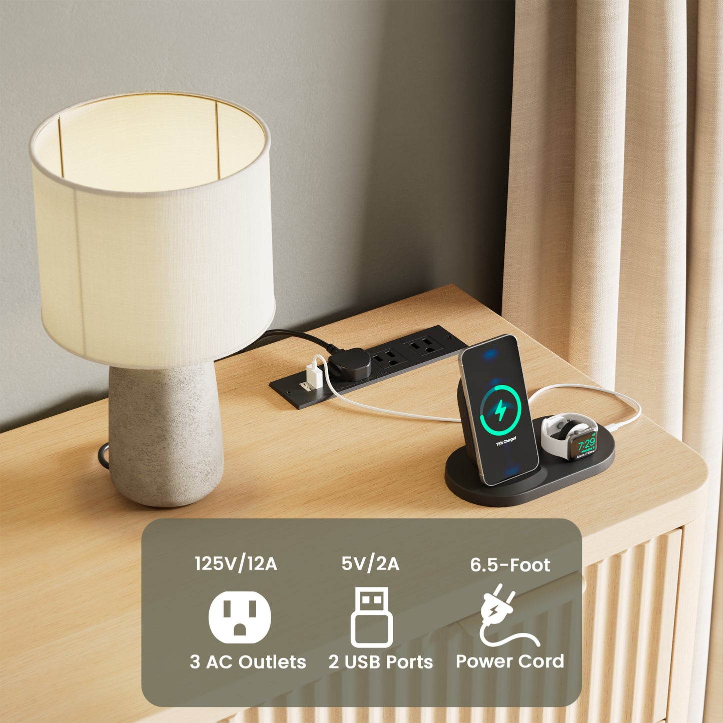 HAIOOU Fluted 5 Drawers Dresser for Bedroom