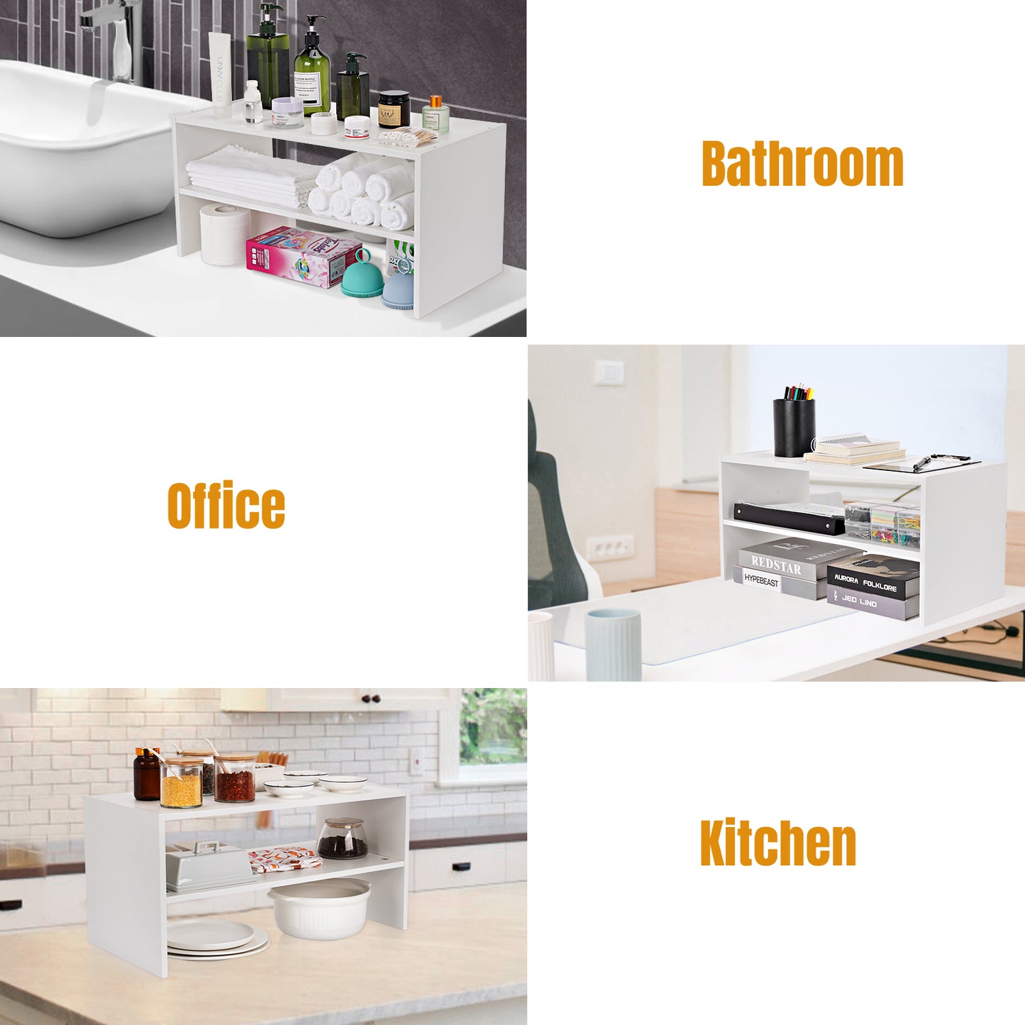 Stackable Wood Shoe Rack - Store 9 Pairs of Shoes and Accessories