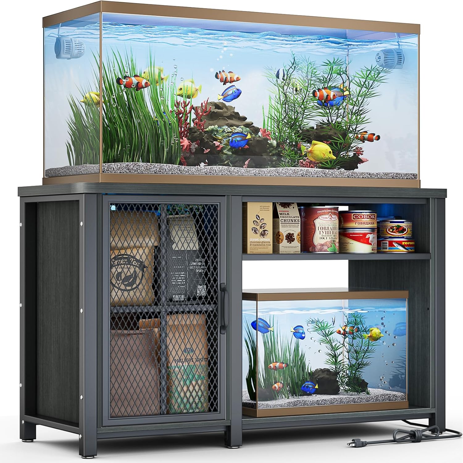 HAIOOU 55-75 Gallon Fish Tank Stand Black HAIOOU 55-75 Gallon Fish Tank Stand Black