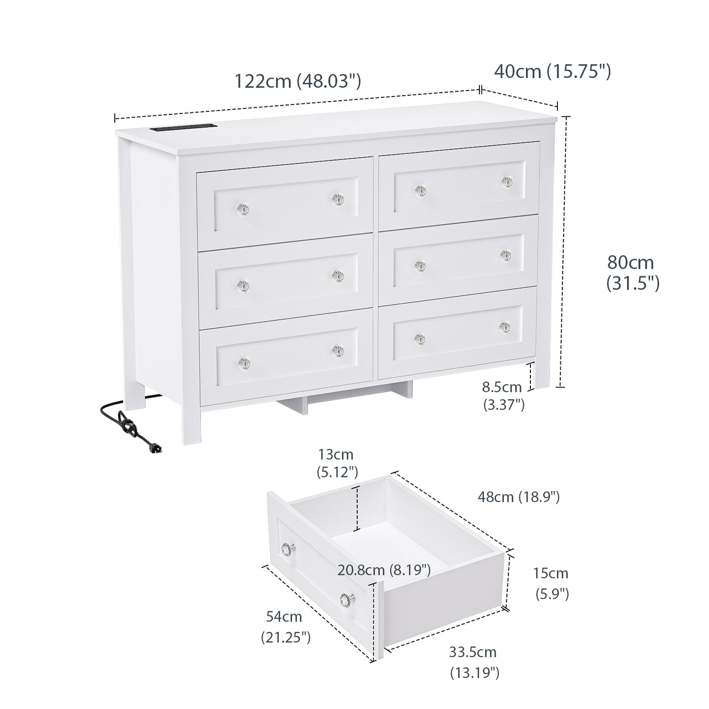 HAIOOU 6 Drawer Dresser for Bedroom