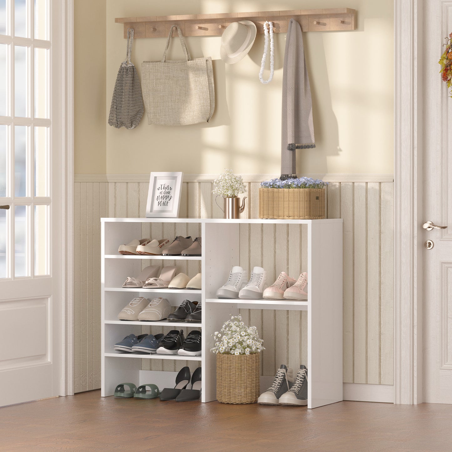 HAIOOU Adjustable Shoe Rack