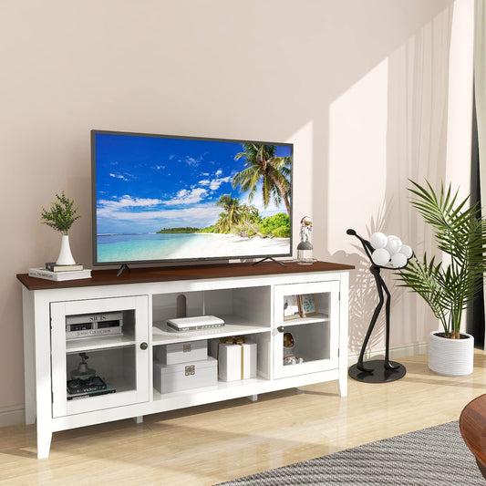 LED TV Stand with Charging Station