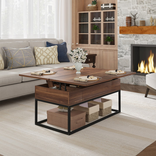 Lift Top Coffee Table, HAIOOU 42" 3 in 1 Multi-Function Coffee Table with Storage for Living Room
