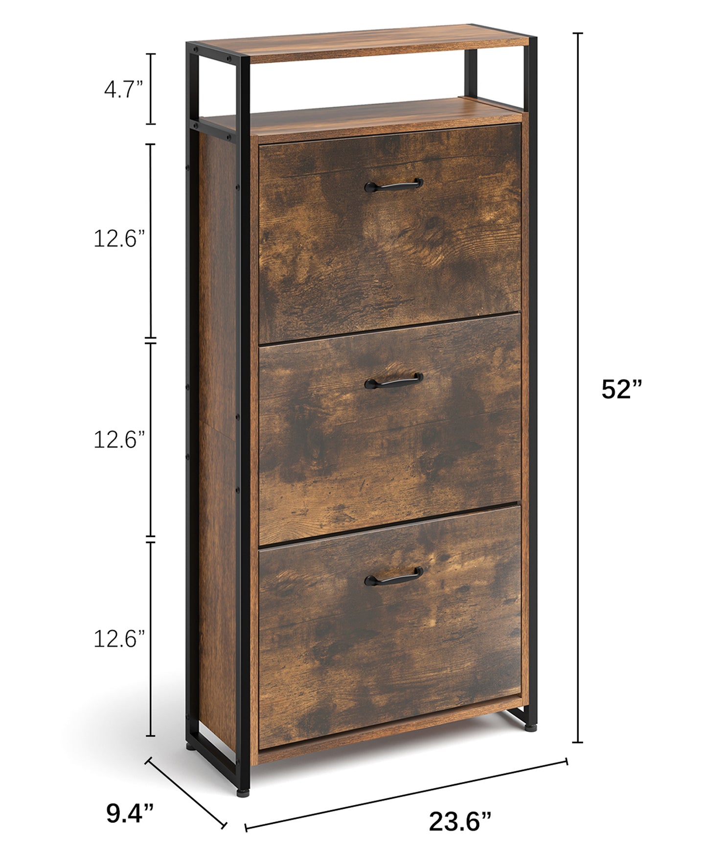 HAIOOU 3 Drawer Industrial Shoe Cabinet