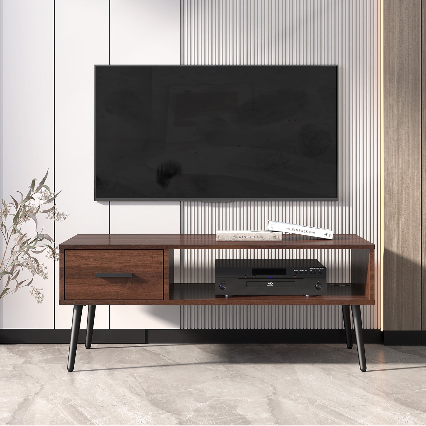 HAIOOU Mid Century Coffee Table with Storage