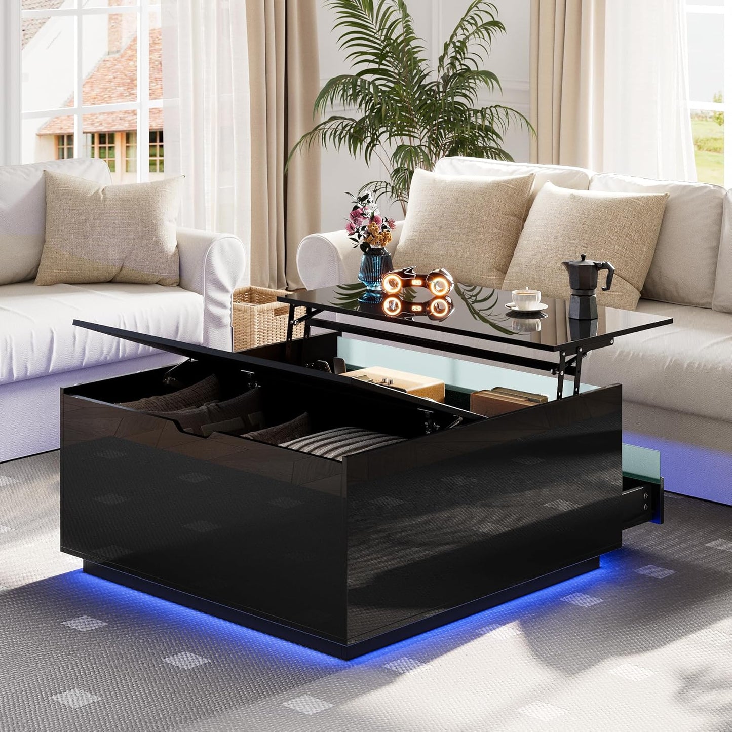 HAIOOU Personal Coffee Table White