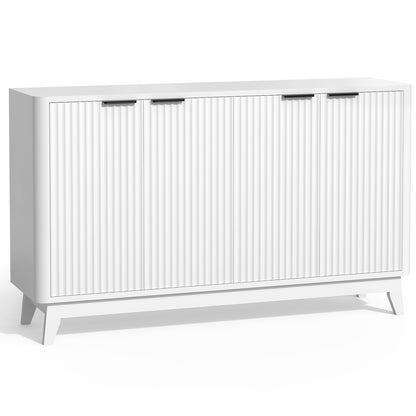 HAIOOU 57" Fluted Sideboard Buffet Cabinet White