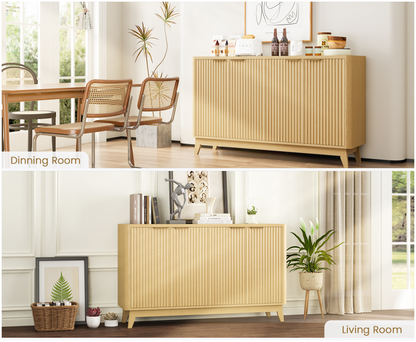 HAIOOU 57" Fluted Sideboard Buffet Cabinet