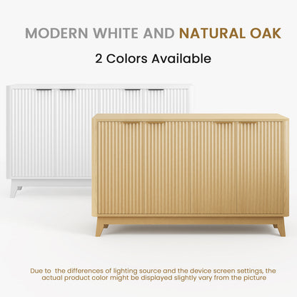 HAIOOU 57" Fluted Sideboard Buffet Cabinet
