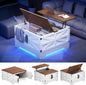 HAIOOU Farmhouse Coffee Table with Storage