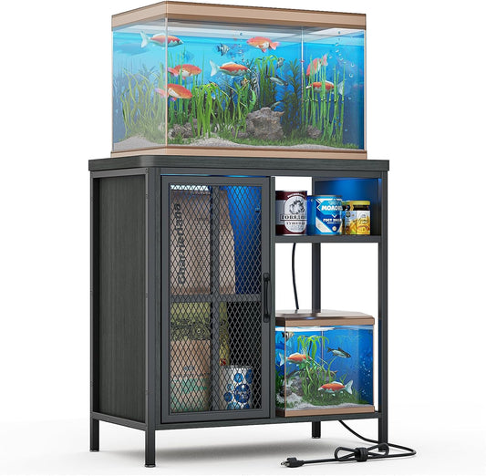 HAIOOU 10-29 Gallon Fish Tank Stand Black