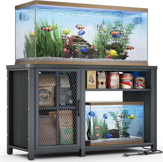 HAIOOU 55-75 Gallon Fish Tank Stand Black