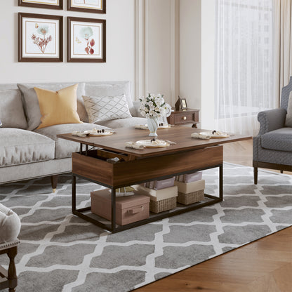 HAIOOU Lift Top Coffee Table, 3in1 Folding Coffee Table
