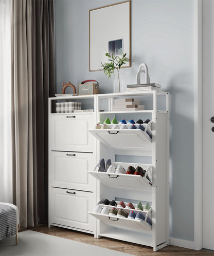 HAIOOU 3 Flip Drawers Shoe Cabinet