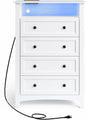 HAIOOU 4 Drawer Dresser with Charging Station