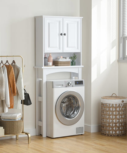HAIOOU Double Door Bathroom Essentials Storage Organizer Space-Saving Toilet Rack