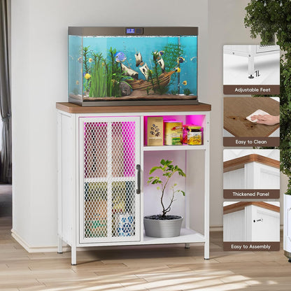 HAIOOU Fish Tank Cabinet Stand White Small