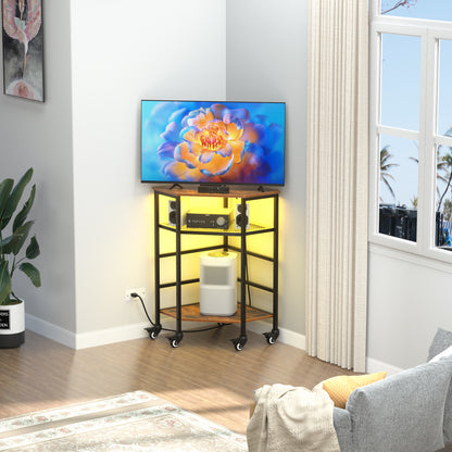 HAIOOU LED Corner Printer Stand Table