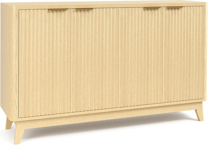 HAIOOU 57" Fluted Sideboard Buffet Cabinet White