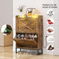 HAIOOU 2 Drawer Industrial Shoe Organizer with Charging Station
