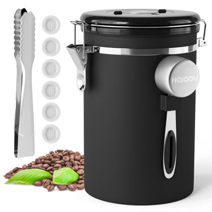 HAIOOU Airtight Coffee Canister Black