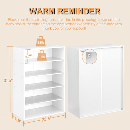 HAIOOU Shoe Rack, 5-Tier Stackable