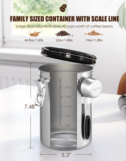 HAIOOU Airtight Coffee Canister