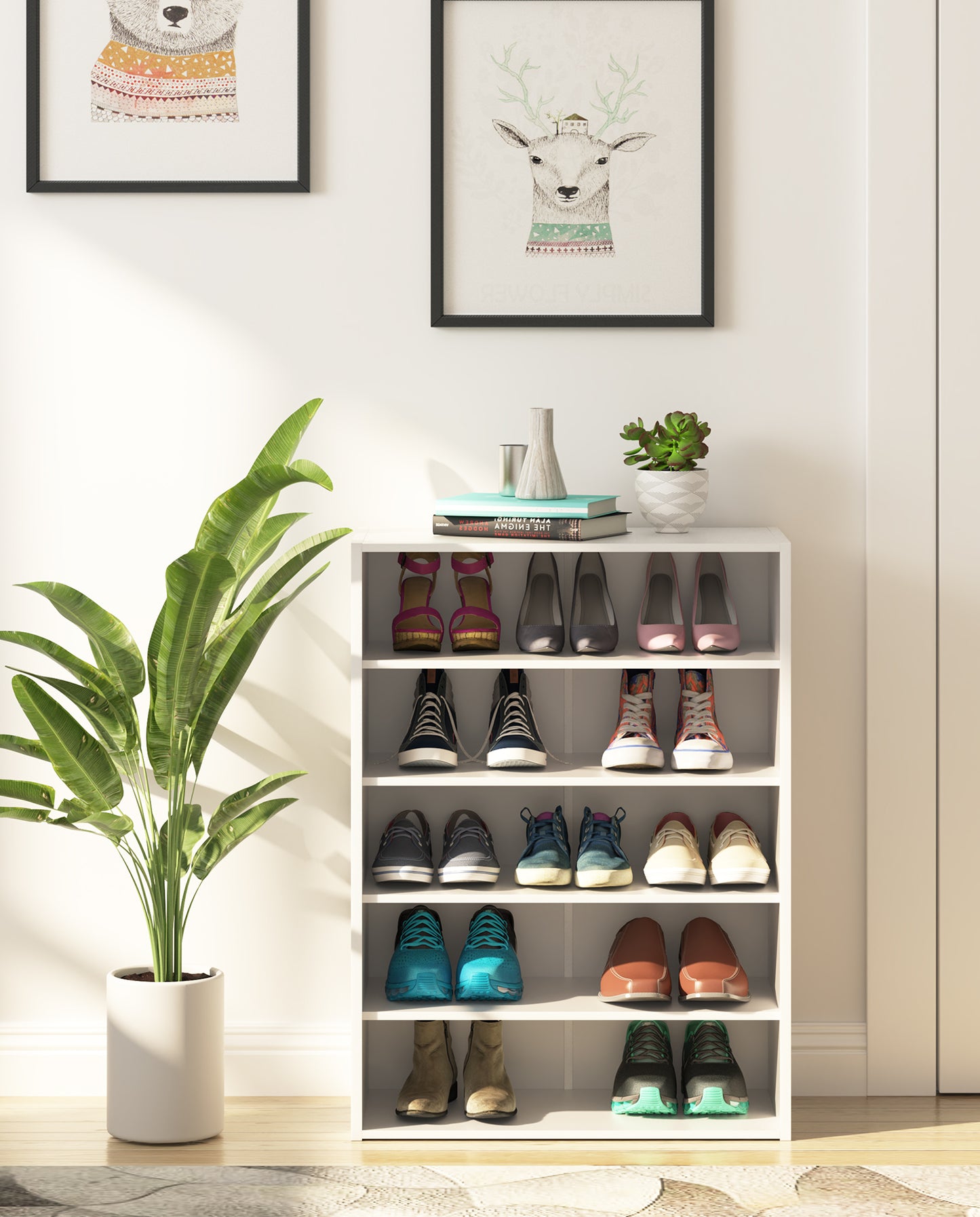 HAIOOU Shoe Rack, 5-Tier Stackable